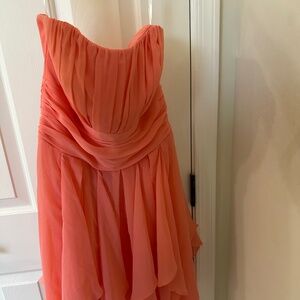 Davids bridal peach dress